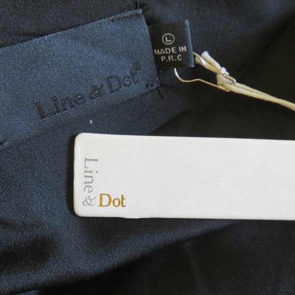 Revolve Line and Dot crop top long motion fringes Y2K style black size Large - Picture 4 of 7